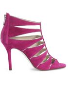 Michael Kors Mavis Open-Toe Suede Sandal - Lyst