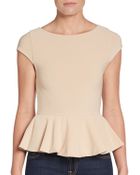 Alice + Olivia Ella Peplum Top - Lyst