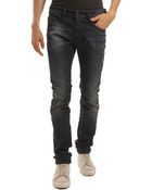 Diesel Thavar Slim Fit Vintage Ripped Blue Jeans - Lyst