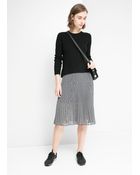 Mango Pleated Check Skirt - Lyst