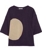 Etoile Isabel Marant Emily Two-Tone Linen-Blend Top - Lyst