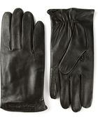 Emporio Armani Logo Embossed Gloves - Lyst