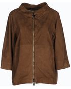 Herno Leather Outerwear - Lyst