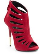 Giuseppe Zanotti Peep Toe Cutout Ankle Boots - Lyst