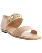 Tod's Nude Chain Link Detail Sandals - Lyst