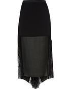 River Island Lace Insert Maxi Skirt - Lyst
