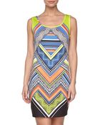 Laundry By Shelli Segal Printed Tank Dress - Lyst