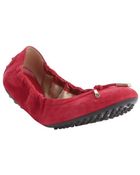 Tod's Strawberry Suede Tasseled Ballet Flats - Lyst