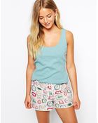 Cath Kidston Clocks Tank and Short Pj Set - Lyst
