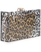 Charlotte Olympia Pandora Leopard-Print Clutch - Lyst