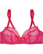 L'agent By Agent Provocateur Laia Polka-Dot Tulle Plunge Bra - Lyst