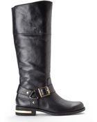 Vince Camuto Black Callie Leather Boots - Lyst