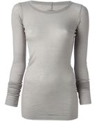 Rick Owens Fitted Top - Lyst