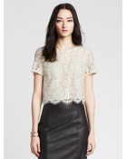Banana Republic Lace Crop Top - Lyst