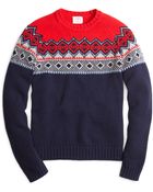 Brooks Brothers Fair Isle Crewneck Sweater - Lyst