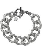 Michael Kors Pavé Silver-Tone Chain-Link Bracelet - Lyst
