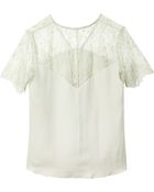 Mason by Michelle Mason Lace Detail Top - Lyst