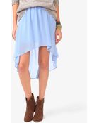 Forever 21 High Low Chiffon Skirt - Lyst