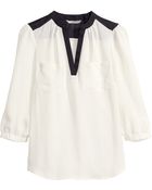 H&M V-Neck Blouse - Lyst