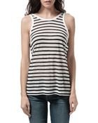 T By Alexander Wang Striped Tank - Lyst