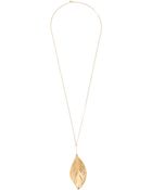 Aurelie Bidermann Swan Feather Necklace - Lyst