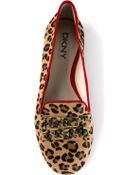 DKNY Leopard Print Slipper - Lyst