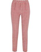 Paul & Joe Pax Printed Silk-Crepe Tapered Pants - Lyst