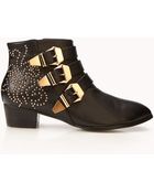 Forever 21 Buckled Ankle Boots - Lyst