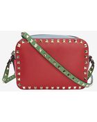 Valentino Rockstud Colorblock Camera Bag - Lyst