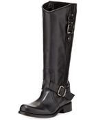 Steven By Steve Madden Triger Leather Buckled Boot - Lyst
