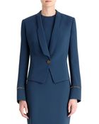 Rachel Roy Indigo Shadow Crepe Fitted Jacket - Lyst
