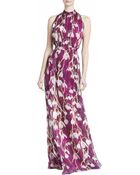 Matthew Williamson Snowdrop Printed Silk Chiffon Gown - Lyst