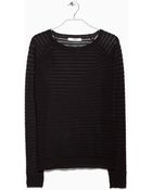 Mango Stripe Pattern Sweater - Lyst