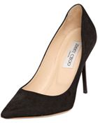 Jimmy Choo 100Mm Abel Suede Pointed Pumps - Lyst