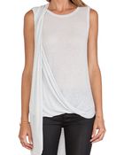 Halston Heritage Draped Front Top - Lyst