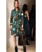 Burberry Patchwork Suede Trench Coat - Lyst