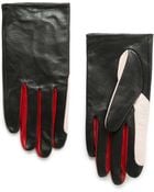 Mango Tricolor Leather Gloves - Lyst