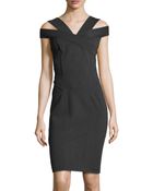 Donna Karan New York Off-The-Shoulder Pieced Dress - Lyst