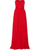 Badgley Mischka Silk-Chiffon Gown - Lyst