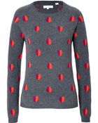 Chinti & Parker Cashmere Queen Of Hearts Pullover - Lyst