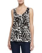 Diane von Furstenberg Jackie Cheetah-Print Sleeveless Top - Lyst