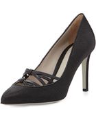 Jason Wu Lizard-Embossed Crisscross Pump - Lyst