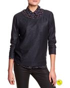 Banana Republic Factory Foil Print Raglan Pullover - Lyst