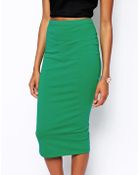 Asos Midi Pencil Skirt In Jersey - Lyst