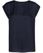 Mango Decorative Pocket Satin Blouse - Lyst