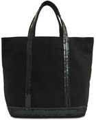 Vanessa Bruno Medium Sequined Canvas Tote - Lyst
