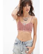 Forever 21 Crocheted Cami Crop Top - Lyst