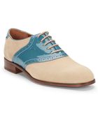 Florsheim By Duckie Brown Suede & Leather Saddle Brogues - Lyst