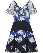 Peter Pilotto Tallulah Woven Cotton Mini Dress - Lyst