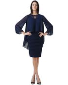 Adrianna Papell Banded Poncho Dress - Lyst